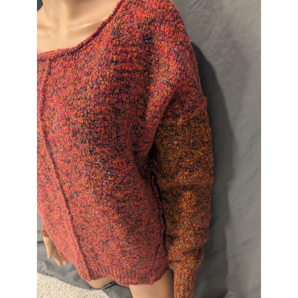 Sundance Sweater Woman's Large Sweater Crew Neck Pink Contasts - Picture 6 of 8